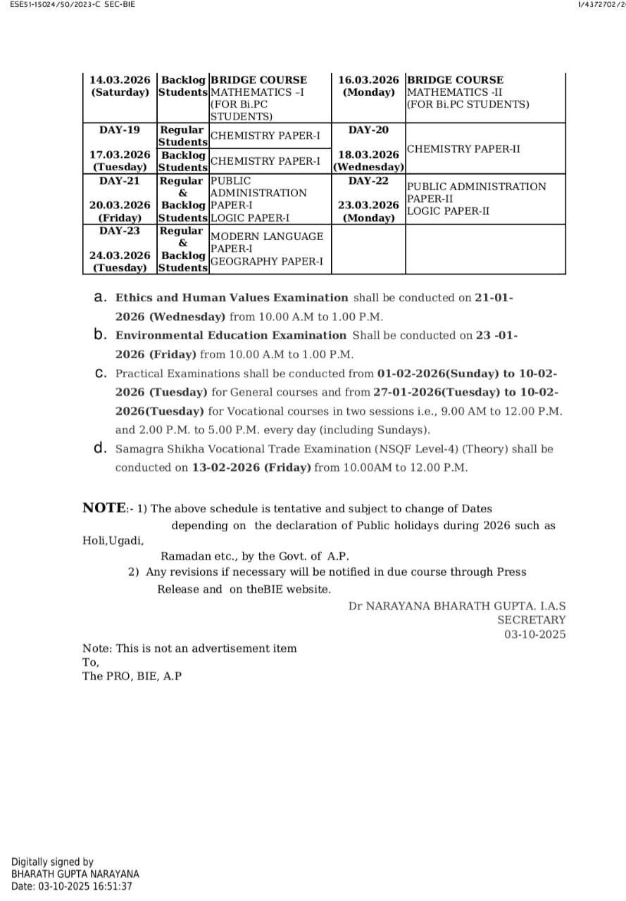 Andhra Inter Exams: ఏపీలో ఇంటర్మీడియట్ పరీక్షల షెడ్యూల్ విడుదల - ఫిబ్రవరి నుంచే  - ఇవిగో డీటైల్స్