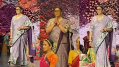 रॉयल लुक में रैंप पर उतरीं स्मृति ईरानी, 26 साल बाद नंगे पैर वॉक कर दिखाया फैशन का जलवा