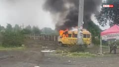 इंदौर में आग का गोला बनी स्कूल बस, टला बड़ा हादसा, सभी बच्चे सुरक्षित