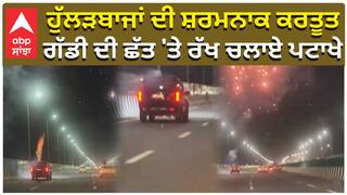 ਹੁੱਲੜਬਾਜਾਂ ਦੀ ਸ਼ਰਮਨਾਕ ਕਰਤੂਤ, ਗੱਡੀ ਦੀ ਛੱਤ 'ਤੇ ਰੱਖ ਚਲਾਏ ਪਟਾਖੇ
