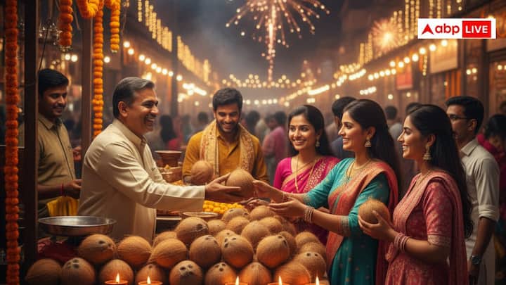 दिवाली पर नारियल खरीदना धन, सौभाग्य और सुख-समृद्धि को आकर्षित करने के लिए शुभ माना जाता है, क्योंकि यह देवी-देवताओं और शुभता का प्रतीक है, विशेषकर माँ लक्ष्मी का. पूजा में नारियल चढ़ाने से धन-धान्य में वृद्धि होती है और इसे तिजोरी में रखने से आर्थिक संकट दूर होते हैं व घर में स्थाई समृद्धि बनी रहती है.