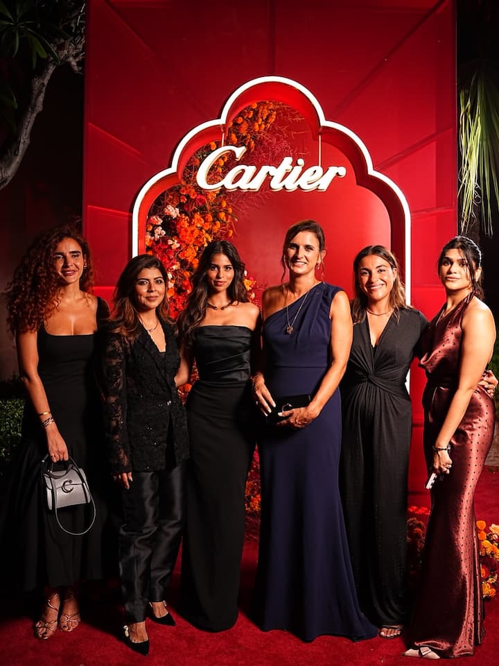 सुहाना का पोज और कॉन्फिडेंस भी उनकी खूबसूरती में चार चांद लगा रहा है. उनका यह आउटफिट, ज्वैलरी और स्टाइल का कॉम्बिनेशन किसी पार्टी या इवेंट के लिए बिल्कुल परफेक्ट माना जा सकता है.