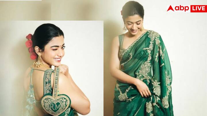 आप रश्मिका की इस ग्रीन साड़ी वाली आउटफिट को कॉपी कर सकती हैं. यह आपके ऊपर खूब जचेगा और आप इसको पहनकर साड़ी में किसी हसीना से कम नहीं दिखेंगी.