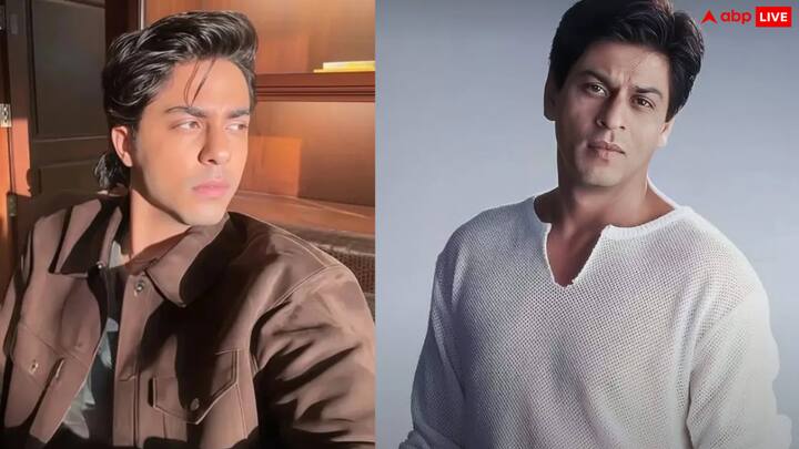 Shah Rukh Khan-Aaryan Khan Pics: शाहरुख खान के बेटे आर्यन खान बॉलीवुड के सबसे पॉपुलर स्टार किड्स में से एक हैं. दिलचस्प बात ये हैं कि आर्यन खान हूबबू अपने पापा शाहरुख खान की कार्बन कॉपी लगते हैं.