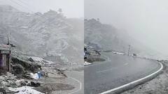 हिमाचल प्रदेश में मौसम ने बदला करवट, ऊंची चोटियों पर हुई बर्फबारी, कई जिलों में अलर्ट