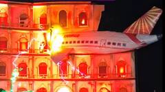 WATCH: West Bengal Durga Puja Pandal Sparks Outrage For Recreating Air India Crash Scene
