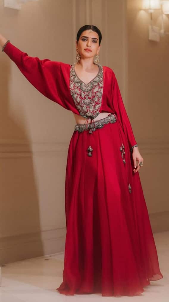 Karishma Tanna In Crimson Dream: A Royal Red Fashion Statement!