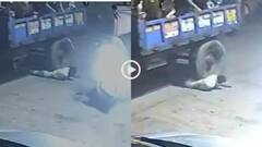 Video: ट्रैक्टर से गिर, ट्रॉली के पहिए में फंसा शख्स, देखने वालों को निकल गई चीख! वीडियो वायरल