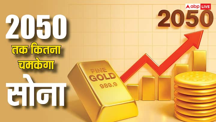 Gold Price: सोने के भाव बहुत तेजी से बढ़ रहे हैं. ऐसे में सवाल यह है कि अगर आज की तारीख में कोई शख्स 1 लाख रुपये का सोना खरीदता है तो आखिर वह 2050 तक कितने का हो जाएगा. चलिए समझते हैं.