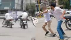 Video: चौराहे पर WWE! जोरदार तरीके से भिड़े दो बाइक वाले, चले लात-घूंसे, इंदौर का वीडियो वायरल