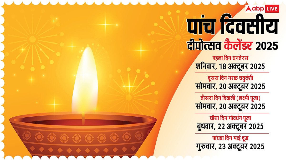 Diwali 2025 Calendar: इस साल दीपोत्सव 5 नहीं 6 दिनों का होगा, एक ही दिन मनेगी छोटी-बड़ी दिवाली