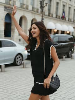 Ananya Panday’s Parisian Chic Look: Effortlessly Elegant In Black Knit Ensemble
