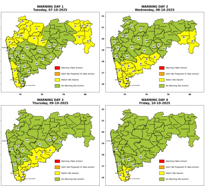 चक्रीवादळ अन् परतीच्या पावसाचा प्रभाव! लातूर धरशिवसह कोकण, मध्य महाराष्ट्रात दोन दिवस मुसळधार पावसाचे अलर्ट