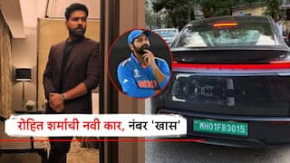 रोहित शर्माची नवी कोरी टेस्ला कार, फ्रंट सीटवर बसून मारली राईड; गाडीचा नंबर खास; काय आहे मागील स्टोरी?