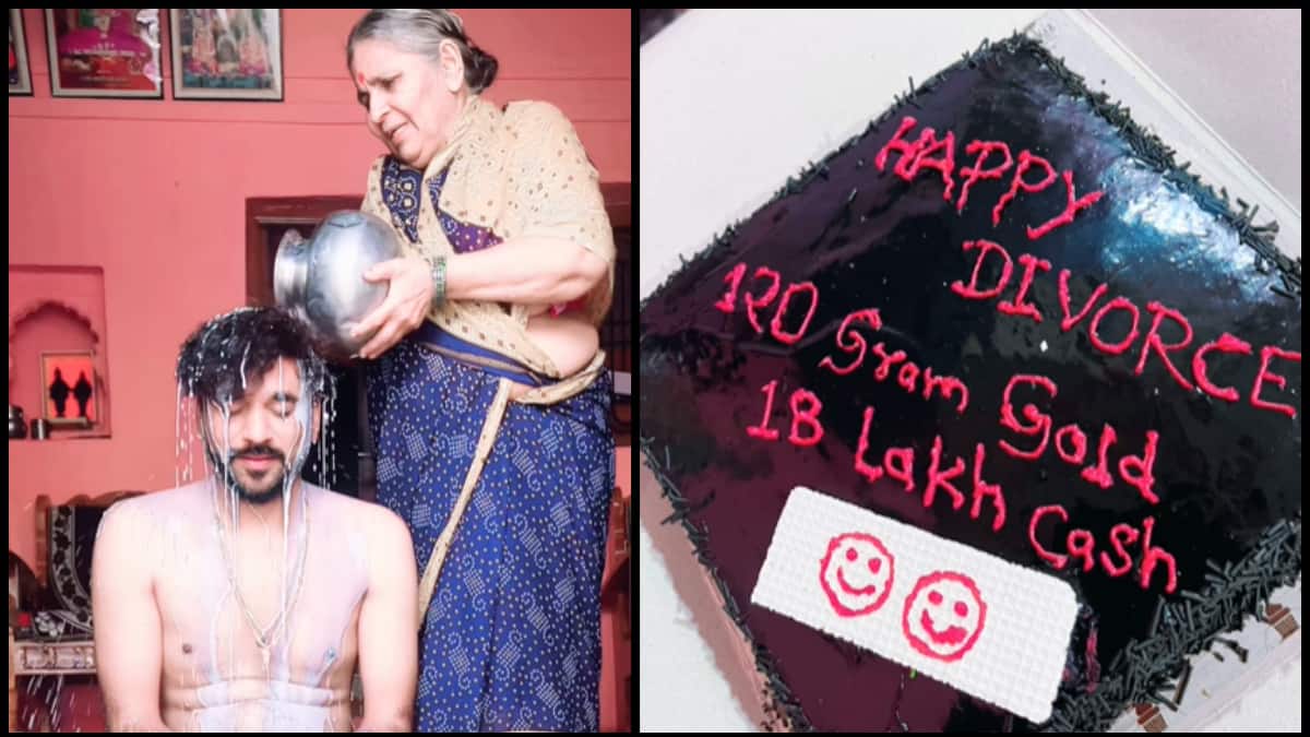 WATCH: Man Turns Divorce Into Celebration With Milk Bath Ritual And 'Happy Divorce' Cake