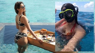 Amyra Dastur Bikini: బికినీలో అమైరా దస్తూర్... మాల్దీవుల్లో ఎంజాయ్ చేస్తుందమ్మా