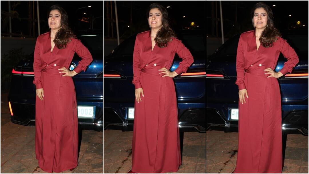 रेड ड्रेस में काजोल का ग्लैमरस अवतार, 51 की उम्र में फ्लॉन्ट किया स्टालिश लुक, देखें तस्वीरें