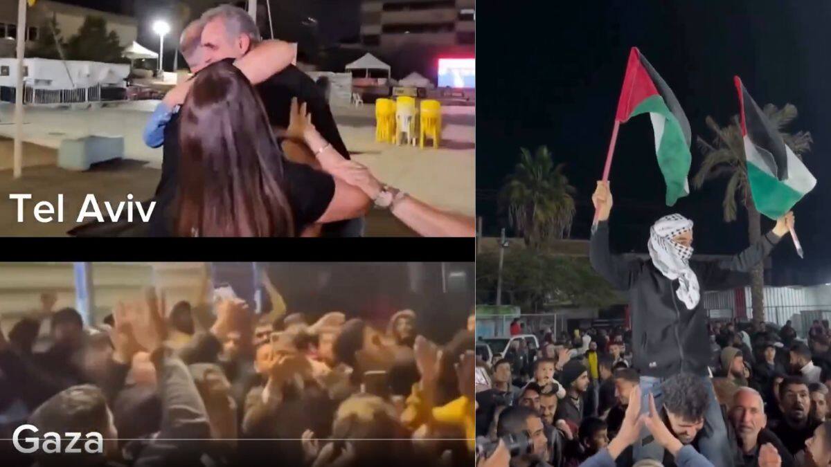 Gaza Watch Video: இஸ்ரேல்-ஹமாஸ் முதற்கட்ட அமைதி ஒப்பந்தம்; கொண்டாடும் இருநாட்டு மக்கள்; வைரலாகும் வீடியோக்கள்