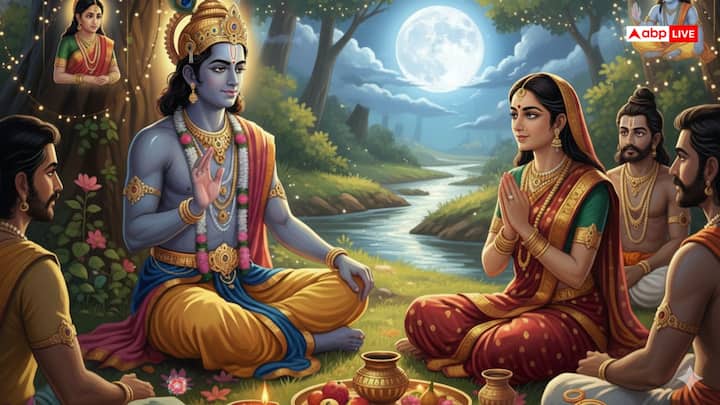 पौराणिक कथाओं के अनुसार, जब भगवान राम रावण से युद्ध करके सीता को अशोक वाटिका से मुक्त कराने के बाद घर लौटे, तब भी सीता ने भगवान राम के लिए करवा चौथ का व्रत रखा था. कुछ मान्यताओं के अनुसार, सीता ने रावण के द्वारा हरण के बाद अशोक वाटिका में रहते हुए ही भगवान राम के लिए यह व्रत किया था.