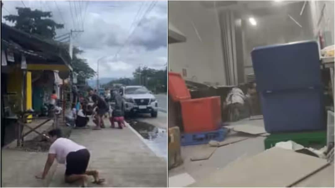Philippines Earthquake: பட்டப்பகலில் உலுக்கி எடுத்த நிலநடுக்கம்.. குலுங்கிய கட்டிடங்கள்,  பதறிய மக்கள் - வீடியோ வைரல்