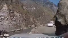 Terrifying Dashcam Footage Captures Boulder Crashing Onto Car In Himachal Pradesh: WATCH