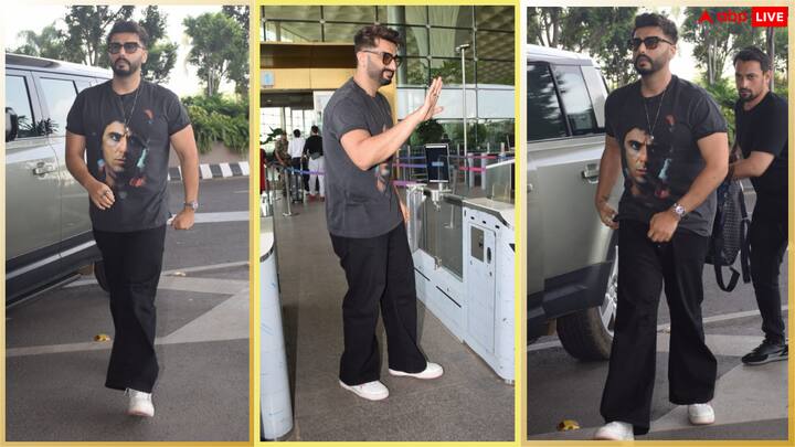Arjun Kapoor Airport Look Photos: एक्टर अर्जुन कपूर आज एयरपोर्ट पर स्पॉट हुए. जहां अर्जुन काफी कंफर्टेबल लुक में दिखाई दिए.  आइए देखते हैं उनकी तस्वीरें.