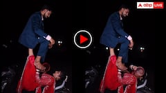 करवाचौथ का रुझान आ गया दोस्तों...पत्नी ने स्टंट करते हुए चलनी से देखा चांद जैसा पति, वीडियो वायरल