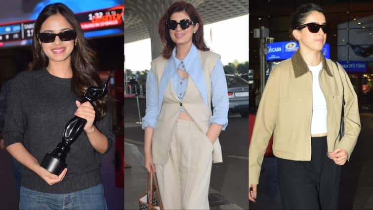 Celebs Spotted: एयरपोर्ट पर नितांशी ने दिए अवॉर्ड के साथ पोज, तो बॉस लेडी लुक में दिखीं ट्विंकल खन्ना, देखें तस्वीरें