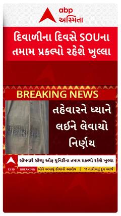 Statue of Unity : દિવાળીના દિવસે પણ સ્ટેચ્યુ ઓફ યુનિટીના તમામ પ્રકલ્પો રહેશે ખુલ્લા