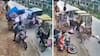 Auto Rickshaw Accident video: सर्वांची फिल्डिंग सेट झाली! एकाच वेळी तीन रिक्षांची टक्कर, बाजूचा दुचाकीवाला विचारतो,