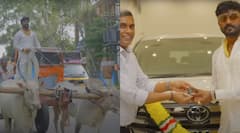 Toyota Vellfire ਦੀ ਡਿਲੀਵਰੀ ਲੈਣ ਲਈ ਬੈਲਗੱਡੀ 'ਤੇ ਪਹੁੰਚਿਆ ਕਿਸਾਨ, ਹਰ ਕੋਈ ਰਹਿ ਗਿਆ ਹੈਰਾਨ !