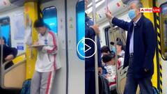 Video: मेट्रो में खड़े होकर पढ़ाई कर रही लड़की को बुजुर्ग ने दी अपनी सीट, वीडियो ने बटौरी सुर्खियां