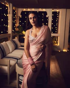 Channelling Her Inner Barbie: Neha Dupia Turns Heads In Pink Saree; See PICS