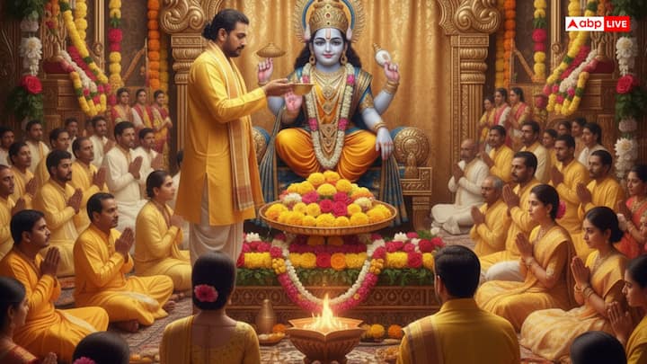 गुरुवार को भगवान विष्णु की पूजा करने के लिए, सबसे पहले सुबह स्नान करें और पीले रंग के कपड़े पहनें. फिर घर के पूजा स्थल पर भगवान विष्णु की मूर्ति या तस्वीर स्थापित करें और गंगाजल छिड़कें. इसके बाद भगवान को पीले फूल, चंदन, और अन्य पीली वस्तुएं भगवान विष्णु को अर्पित करें.