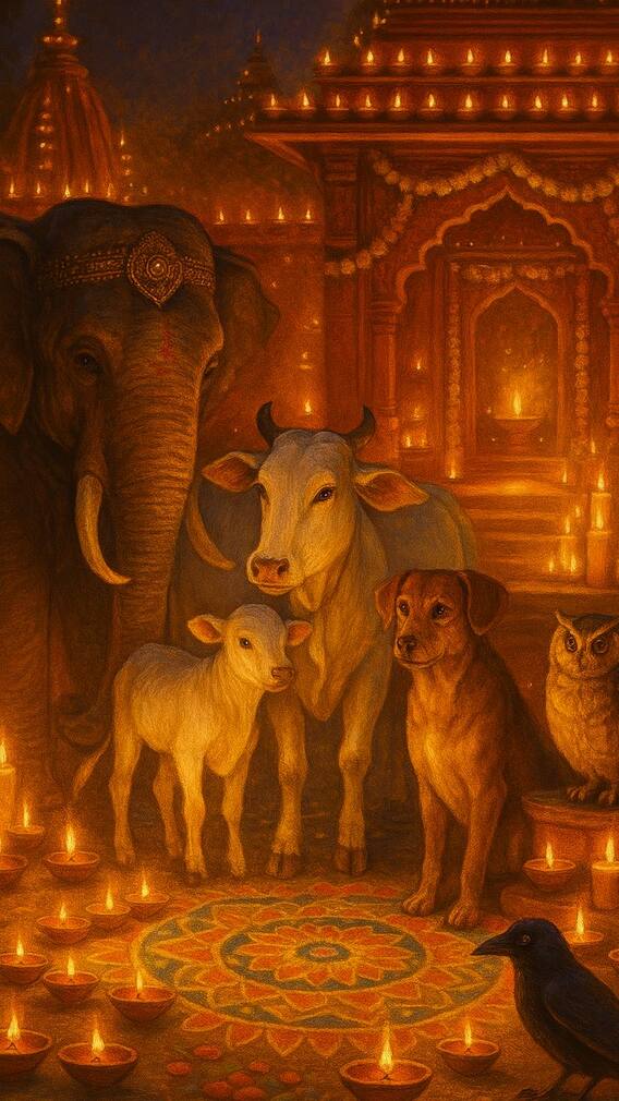 दिवाळीच्या दिवशी काय पाहणे शुभ असते?