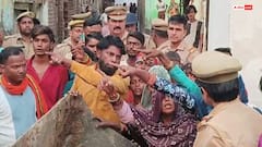 अलीगढ़: करन की हत्या के आरोपी असद-इदरीस के घरों पर चला बुल्डोजर, परिजनों ने किया विरोध