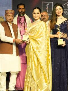 गोल्डन बनारसी साड़ी में अवॉर्ड लेने पहुंचीं जन्नत जुबैर, लेटेस्ट तस्वीरों से हटाए नहीं हटेंगी नजरें