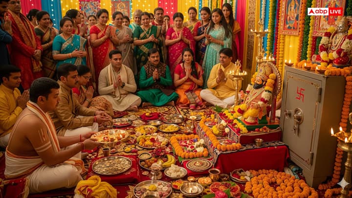 दीपक जलाने के बाद कुबेर देव और अपनी तिजोरी की विधि-विधान से पूजा करें. पूजा में धूप, दीप, चंदन, नैवेद्य, फूल और फल अर्पित करें. आप 'यक्षाय कुबेराय वैश्रवणाय धन-धान्य अधिपतये धन-धान्य समृद्धि में देहि दापय दापय स्वाहा' मंत्र का भी जाप कर सकते हैं.