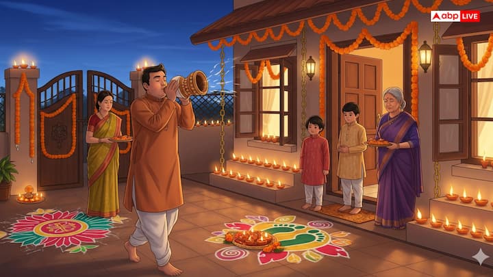 दक्षिणावर्ती शंख में स्वच्छ जल भरकर घर के चारों ओर छिड़कें. इससे घर की नकारात्मक ऊर्जा दूर होती है और घर में खुशहाली आती है.