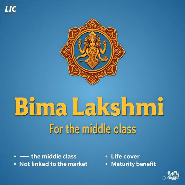LIC बिमा लक्ष्मी योजना मध्यमवर्गीयांसाठी आहे. ही जीवन विमा आणि बचत योजना आहे, बाजाराशी जोडलेली नाही, आणि यात जीवन कव्हर व परिपक्वता लाभ मिळतो.