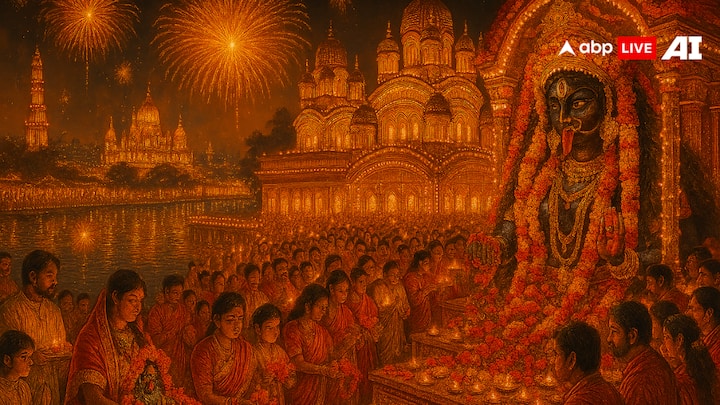 कोलकाता में दिवाली के त्योहार को बड़े ही अलग अंदाज में मनाया जाता है. पश्चिम बंगाल में दिवाली की रात यानी अमावस्या की रात्रि को काली पूजा का आयोजन किया जाता है. इस दिन कोलकाता के दक्षिणेश्वर काली मंदिर में भक्त बड़े ही धूमधाम से काली पूजा का आयोजन करते हैं. इसके अलावा पूरे कोलकाता में दुर्गा पूजा की ही तरह काली पूजा का पंडाल भी जगह-जगह लगाया जाता है.