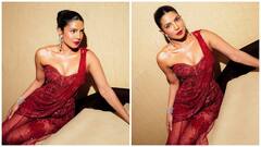 Priyanka Chopra Serves Festive Glam In Sequined Red Gown At Diwali Ball; PICS