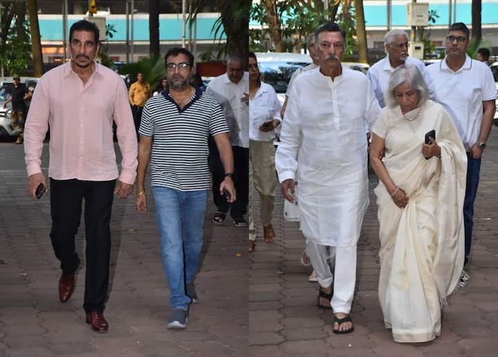 Veteran actor Mukesh Rishi also became a part of his friend's prayer meet. During this time, Suresh Oberoi was also spotted with his wife.