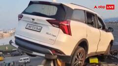 वीडियो देख दंग रह जाएंगे आप...पुल की रेलिंग पर चढ़ गई गाड़ी, ऐसा नजारा शायद ही पहले देखा हो