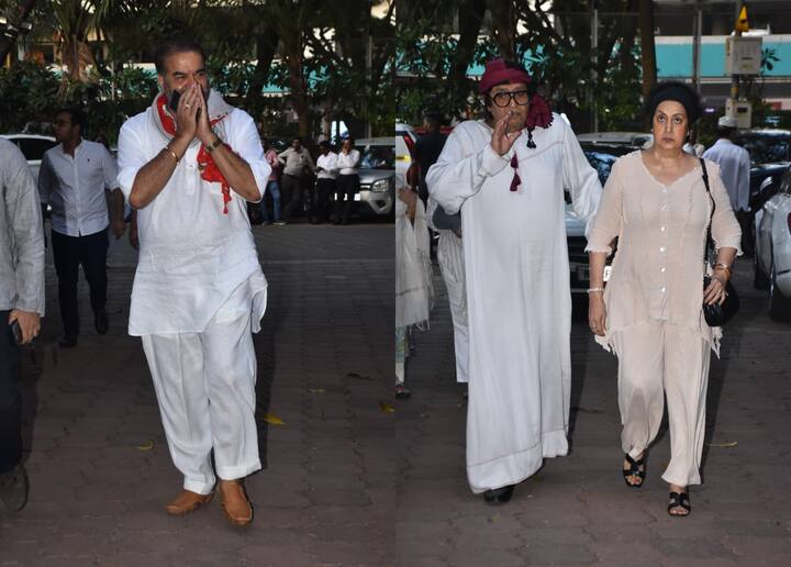 Actors Surendra Pal and Ranjeet also reached Pankaj Dheer's prayer meet and paid tribute.