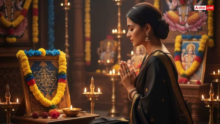 While worshiping Shanidev, women should avoid touching the idol and should not apply oil on the idol. Instead, offer mustard oil in a bowl and light a lamp. Avoid touching the oil.
