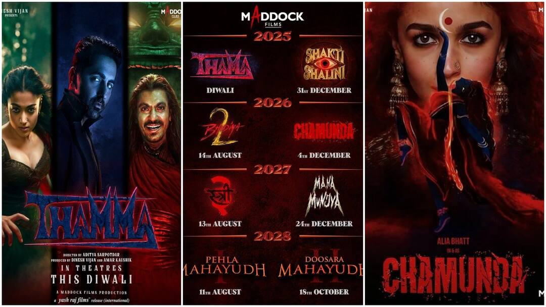 'थामा' के मेकर्स अगले 3 साल में लाएंगे ये 7 फिल्में, स्त्री 3-भेड़िया 2 के बाद होंगे दो 'महायुद्ध'