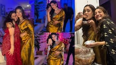 श्वेता तिवारी के घर में हुई दिवाली पार्टी, गोल्डन साड़ी में कहर बरपा रही हैं हसीना