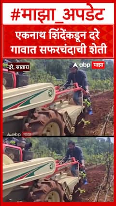 एकनाथ शिंदेंकडून दरे गावात सफरचंदाची शेती