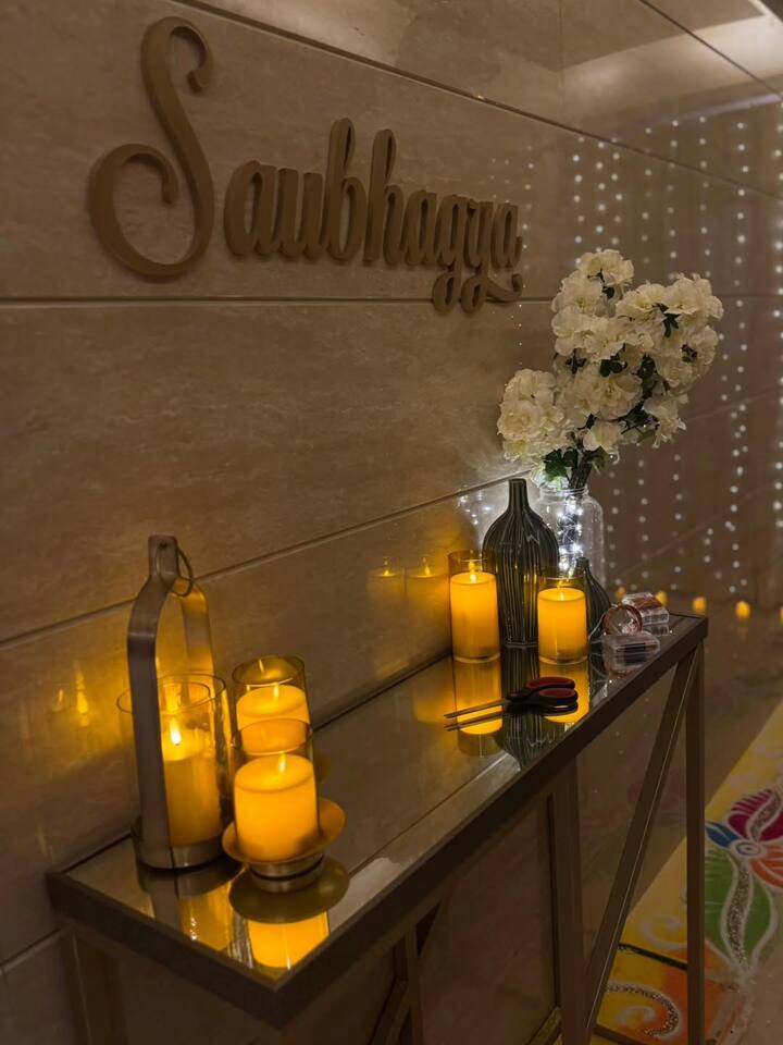 The couple, known for their charm and warmth, hosted an intimate yet glittering gathering at their beautifully decorated residence, with fairy lights, floral décor, and diyas creating a serene yet luxurious ambience.